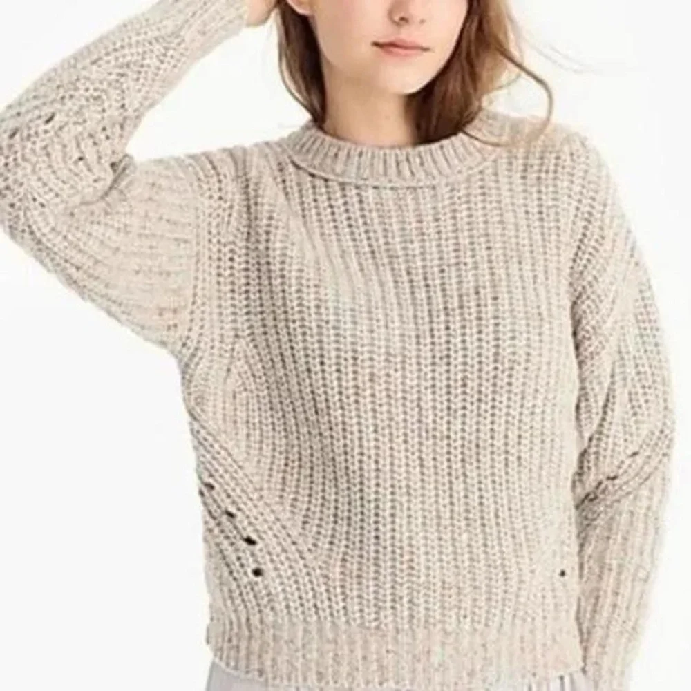 J CREW POINT SUR chunky ribbed crewneck sweater